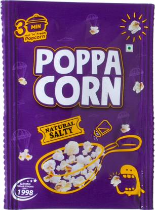 poppacorn Instant Cooker Popcorn 35gX10 Pouches Imported Corn Kernels Natural Salty Popcorn