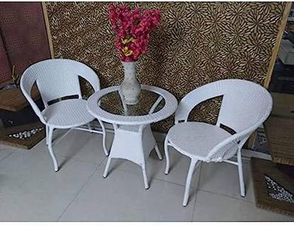 IIOF D-12 Outdoor/indoor Rattan wicker chair sets with table Metal Outdoor Chair