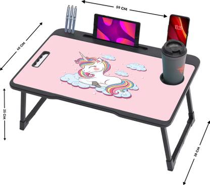 FurniGully Foldable multipurpose Table Wood Portable Laptop Table