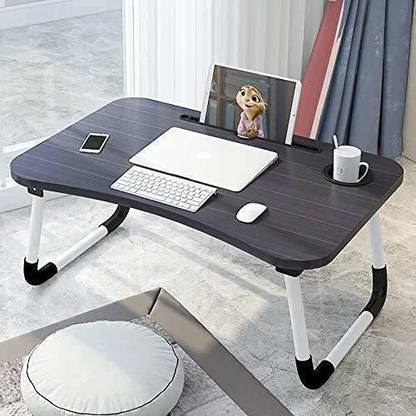 DND NX Multi-Purpose Laptop Desk for Study and Reading with Fold able Non-Slip Legs Wood Portable Laptop Table