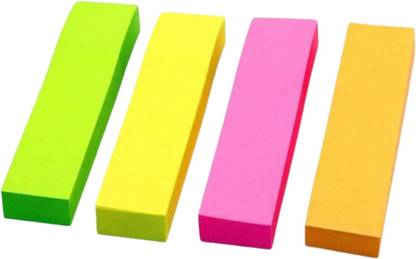 R H lifestyle Page Markers - 100-Sheets / Per Pack of 4 Pads, Neon Multi Color 100 Sheets Page Marker, 4 Colors