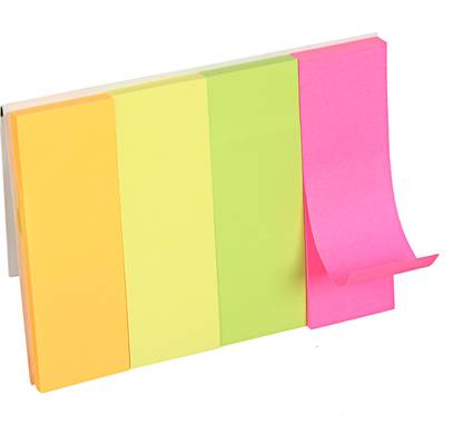 SAYA Page Markers - 750 Sheets (150 x 5 Pads) Sticky Notes for Marking & Highlighting 150 Sheets Super Sticky Notes, 4 Colors
