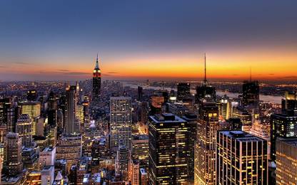 NEW YORK SKYLINE WALLPAPER PRINT ON FINE ART PAPER HD QUALITY ON 24X36 LARGE PAPER Photographic Paper