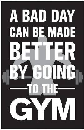 Gym Fitness Quotes Poster Art | Gym Motivation Posters Paper Print