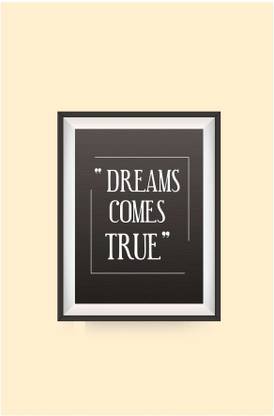 Inephos 'Dreams Come True' Inspirational Poster Paper Print