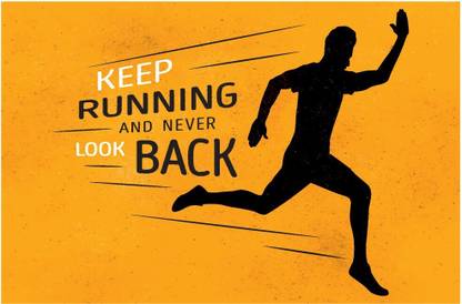 Keep Running Gym Quotes Poster Art | Gym Motivation Posters Paper Print