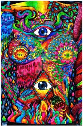 Psychedelic Art Poster Paper Print