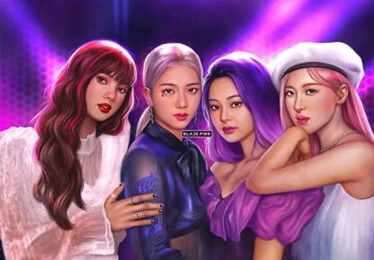 Black Pink Anime Animey Web Series Wall Decoratve Photo Poster Black Pink_192 Paper Print