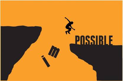Impossible Gym Quotes Poster Art | Gym Motivation Posters Paper Print