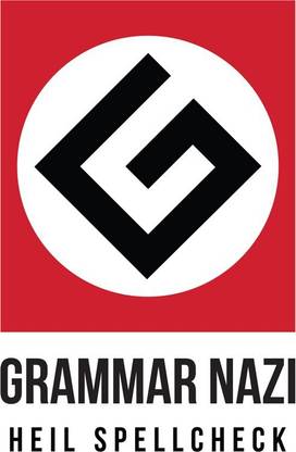 Grammar Nazi Quirky Poster Paper Print