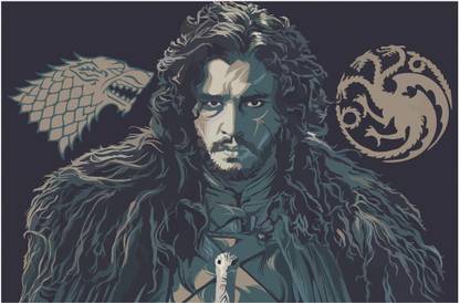 Jon Snow Poster Art | Game Of Thrones Posters For Room Paper Print