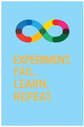 Experiment Fail Learn Repeat Poster | Inspirational Posters For Offices Paper Print
