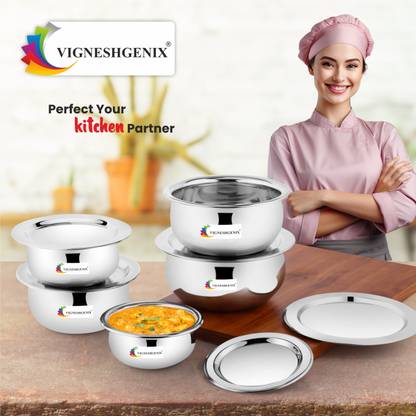 Vigneshgenix Induction Bottom Non-Stick Coated Cookware Set Induction Bottom Non-Stick Coated Cookware Set