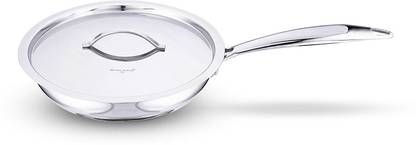 bhalaria Bhalaria Triply Fry Pan 24Cm With Lid & Handle Stir Fry Pan 24 cm diameter with Lid 1.5 L capacity
