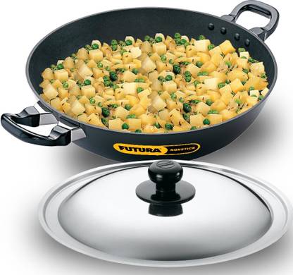 Hawkins Deep-Fry Pan, (NK40S) Kadhai 30 cm diameter with Lid 4 L capacity