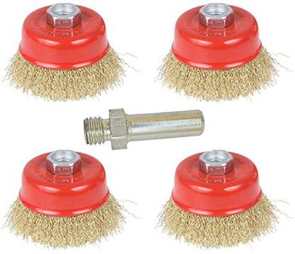 Kshivi Thread Wire Cup Brush for Angle Grinder to Remove Rust With Drill Attachment Wheel Brush