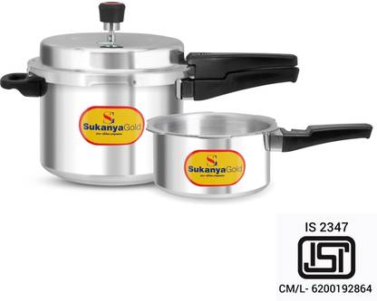 Sukanya Gold Sukanya Gold Combo 5 L, 3 L Outer Lid Pressure Cooker & Pressure Pan