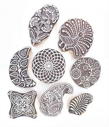 Reniq 154 Hand Carved Fabric Printing Block Wooden Craft Henna Block Printing Blocks