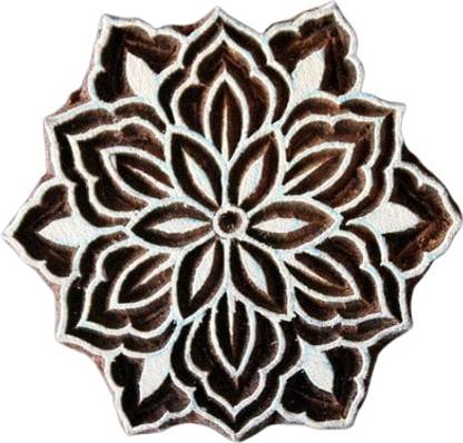 Neelam Art Wooden Block Printing Stamps Flower Print Block Printing Blocks