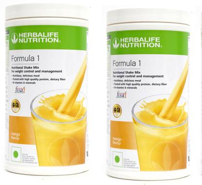 HERBALIFE Formula 1 Nutritional Shake Mix - Mango Flavor Set of 1 Plant-Based Protein
