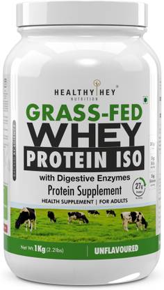 HealthyHey Nutrition Grass-Fed Whey Protein Isolate - (Unflavoured) Whey Protein