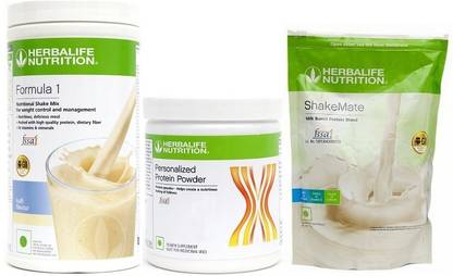HERBALIFE FORMULA 1 KULFI FLAVOUR 500G+PP200G+SHAKEMATE 500G PROTEIN SHAKE Protein Shake