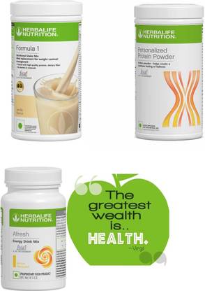 HERBALIFE FORMULA1-VANILLA,PP400GM,AFRESH-LEMON Protein Shake