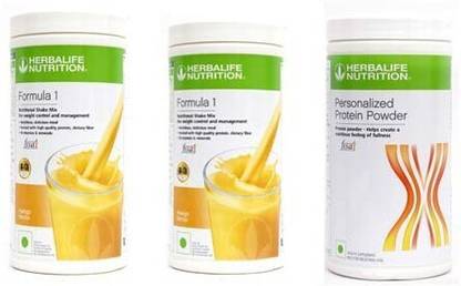 HERBALIFE FORMULA 1 MANGO+MANGO 2 PCS 1000 GRAM+PERSONALIZED PROTIEN POWDER 400 G Plant-Based Protein