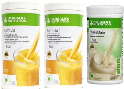 HERBALIFE formula 1mango 2 pcs (500g)+ shakemate (500g) Plant-Based Protein