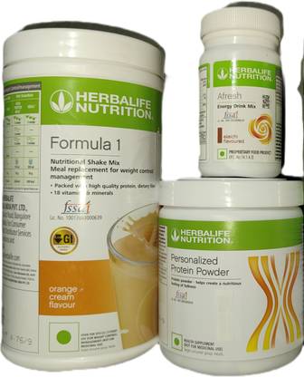 HERBALIFE F1 Shake Orange + Protein Powder 200 G + Afresh - Eilachi Protein Shake