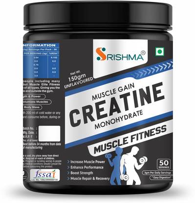 Srishma Creatine Powder for Increase Muscle Power, Boost Strength & Enhance Performance Creatine