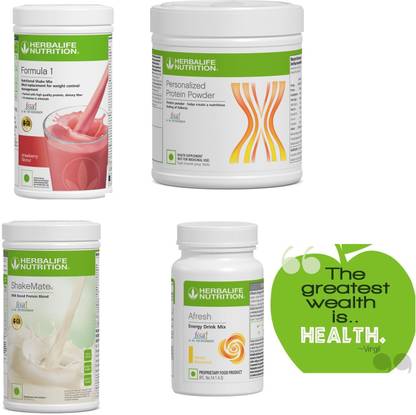 Herbalife Nutrition WEIGHT LOSS COMBO STROWBERY F1 SHAKE,PROTEIN200GM,LEMON AFRESH AND SHAKEMATE STROWBERY-LEMON Powder