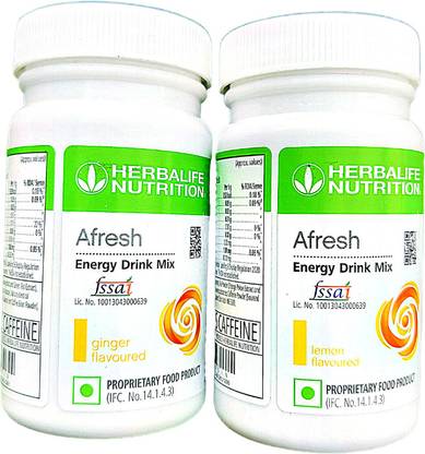 HERBALIFE AFRESH LEMON AND GINGER PACK OF 2 Energy Bars