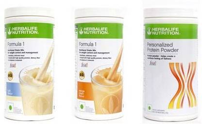 HERBALIFE FORMULA 1 KULFI+ORANGE 2 PCS 1000 GRAM+PERSONALIZED PROTIEN POWDER 400 G Plant-Based Protein