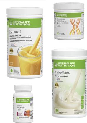 HERBALIFE Formula1 Mango 500g Protine 200g Shakemate 500g & Energy Drink Kashmeri Kawa 50g Plant-Based Protein