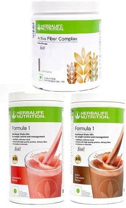 HERBALIFE FORMULA 1CHOCOLATE + STRAWBERRY + ACTIVE FIBER COMPLEX Protein Shake
