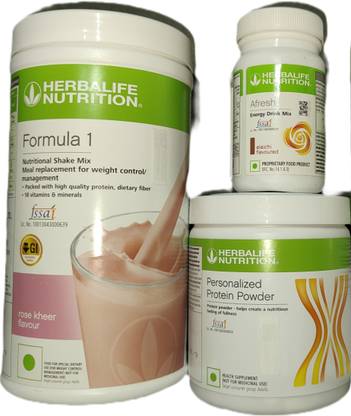 HERBALIFE F1 Shake Rose kheer + Protein Powder 200 G + Afresh - Eilachi Protein Shake