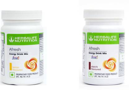 HERBALIFE Afresh Energy Drink Mix Combo ELAICHI + LEMON Nutrition Drink