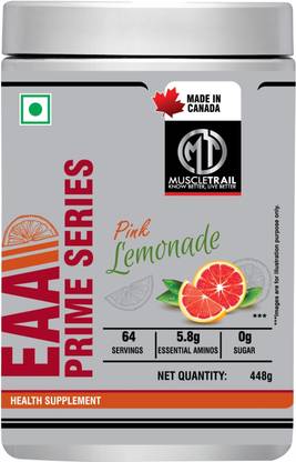 Muscle Trail EAA Prime Series 9.2g, 64 Serving | Made In Canada Muscle Recovery Supplements EAA (Essential Amino Acids)