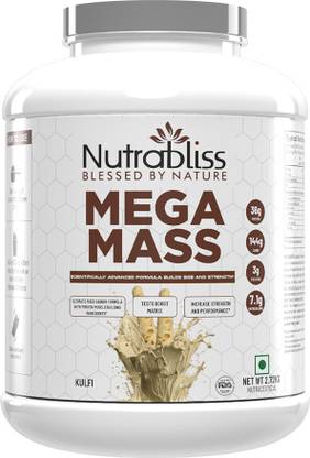 Nutrabliss Mega Mass Gainer High Calorie Weight Gain Supplement for Muscle Size, Strength Weight Gainers/Mass Gainers