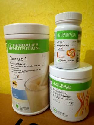 HERBALIFE WEIGHT LOSS COMBO F1 KULFI AFRESH CINNAMON ROTEIN POWDER 200GM Protein Bars