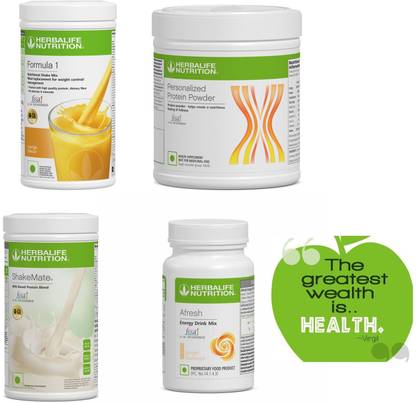Herbalife Nutrition WEIGHT LOSS COMBO MANGO F1 SHAKE,PROTEIN200GM,GINGER AFRESH AND SHAKEMATE MANGO-GINGER Powder