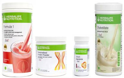 HERBALIFE FORMULA1STRAWBERRY500PROTIEN200GAFRESHENERGY DRINK ELAICHI 50 G SHAKEMATE 500 G Protein Shake