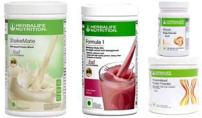 HERBALIFE Formula 1 Shake Rose Kheer +Protein Powder 200 Gram +Afresh Ginger + Shake Mate Plant-Based Protein