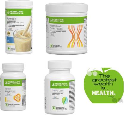 HERBALIFE FORMULA1-KULFI,PROTEIN POWDER 200GM,AFRESH-LEMON,CELL ULOSS Protein Shake