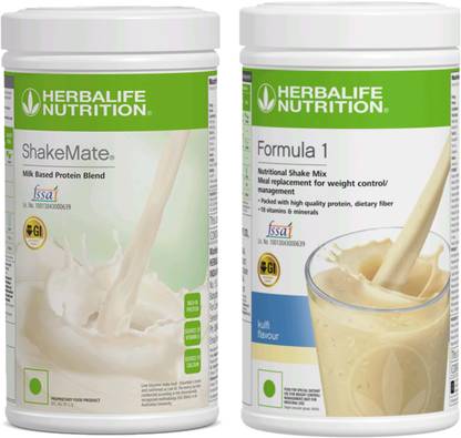 HERBALIFE NUTRITION NUTRITION PACK KULFI SHAKE AND SHAKEMATE MILK POWDER PACK OF-2 Protein Shake