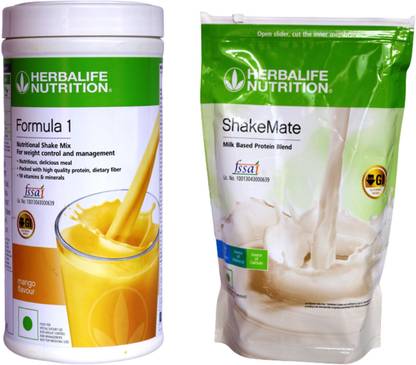 HERBALIFE Formula 1 Shake - Mango Flavor With Shake Mate - Vanilla Flavor For Weight Loss Protein Shake