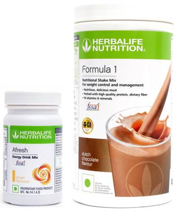 HERBALIFE FORMULA 1 CHOCOLATE 500g WITH AFRESH GINGER 50G SET OF 2PCS Plant-Based Protein