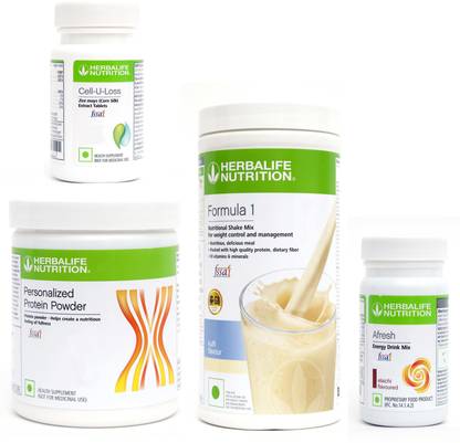 Herbalife Nutrition FORMULA1 KULFI PROTIEN 200 AFRESH ENERGY DRINK ELAICHI 50 G + CELL U LOSS Plant-Based Protein