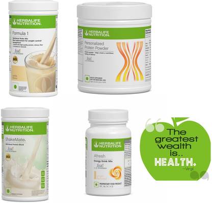 Herbalife Nutrition WEIGHT LOSS COMBO VANILA F1 SHAKE,PROTEIN200GM,GINGER AFRESH AND SHAKEMATE VANILA-GINGER Powder